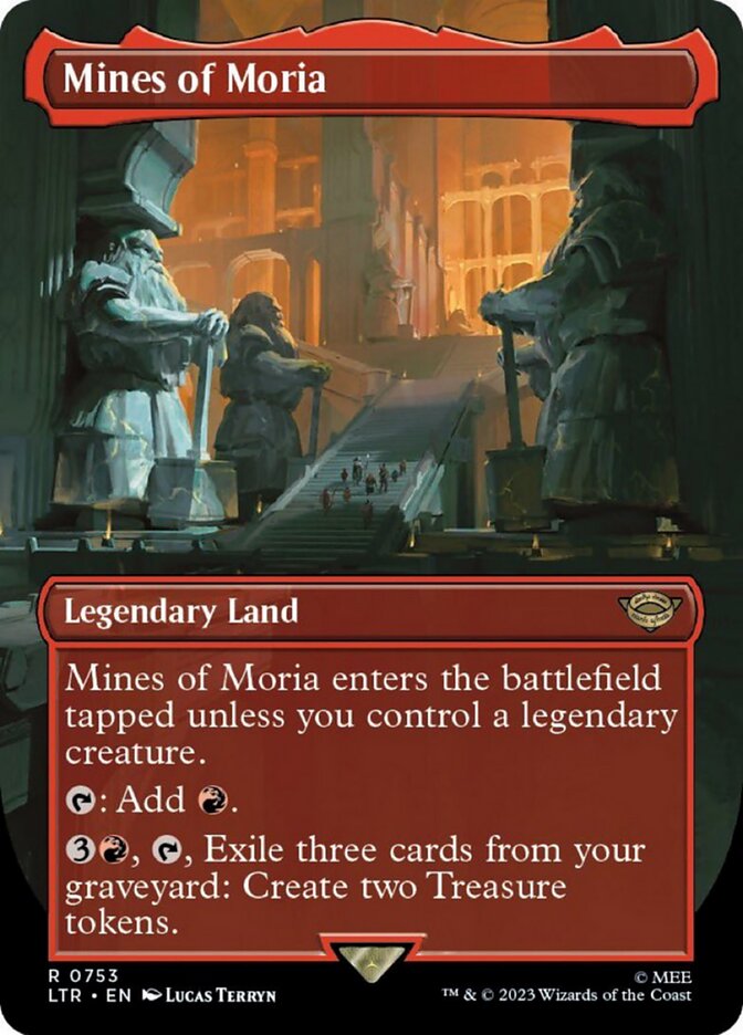 Mines of Moria (Borderless Alternate Art) (Surge Foil) (753) [The Lord of the Rings: Tales of Middle-Earth] - Magic: The Gathering - Card Brawlers | Quebec | Canada |