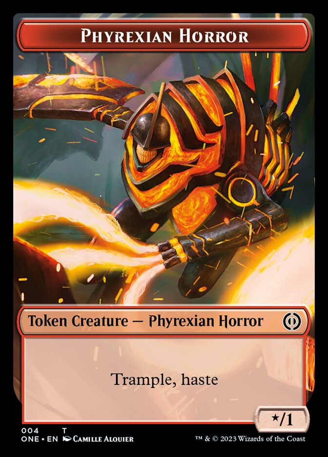 Rebel // Phyrexian Horror (004) Double-Sided Token [Phyrexia: All Will Be One Tokens] - Magic: The Gathering - Card Brawlers | Quebec | Canada |