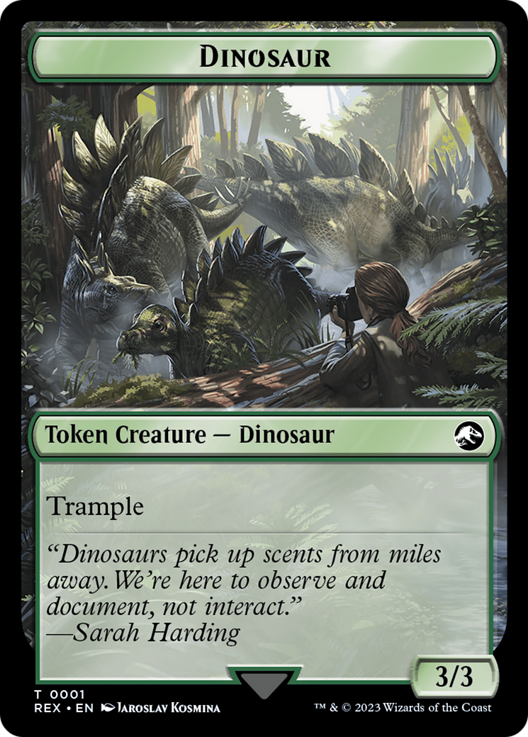 Treasure (0002) // Dinosaur (0001) Double-Sided Token [Jurassic World Collection Tokens] - Magic: The Gathering - Card Brawlers | Quebec | Canada |