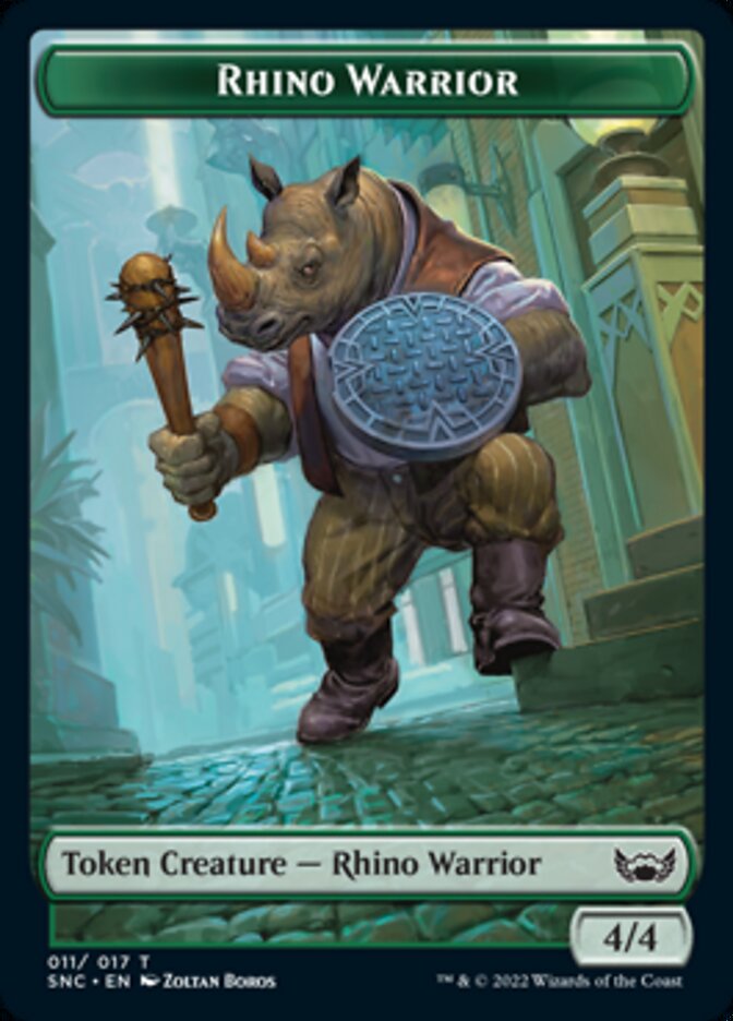 Treasure (013) // Rhino Warrior Double-Sided Token [Streets of New Capenna Tokens] - Magic: The Gathering - Card Brawlers | Quebec | Canada |