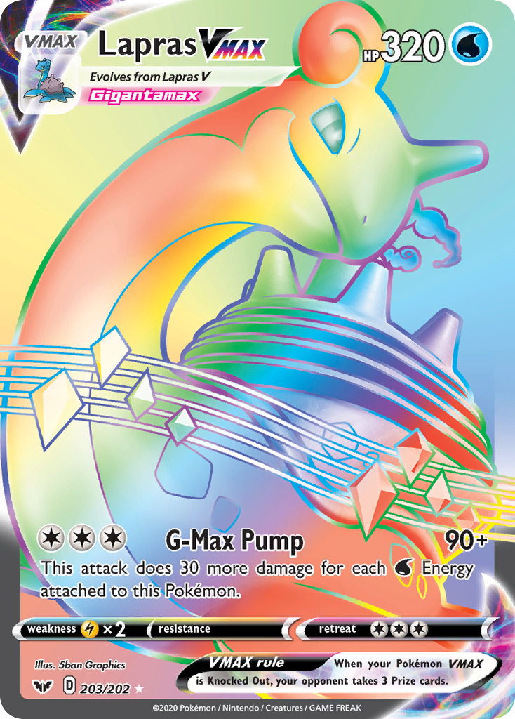 Lapras VMAX (203/202) [Sword & Shield: Base Set] - Pokémon - Card Brawlers | Quebec | Canada |