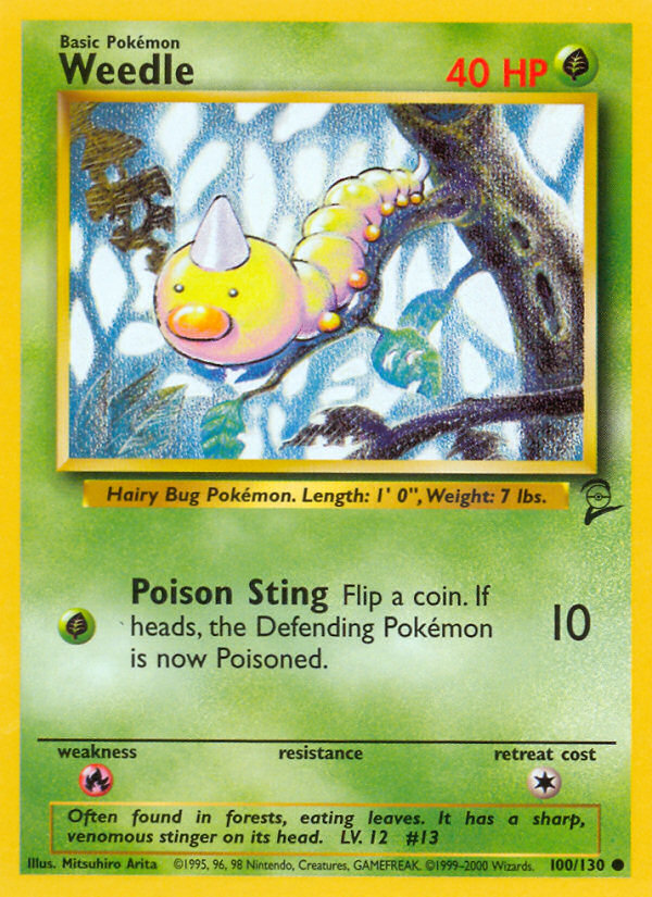 Weedle (100/130) [Base Set 2] - Pokémon - Card Brawlers | Quebec | Canada |