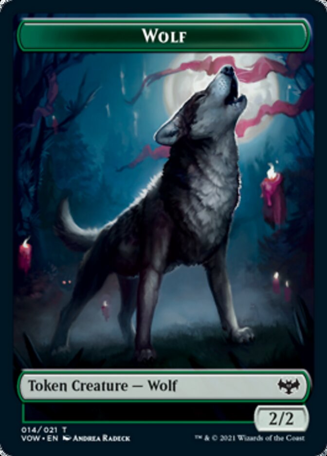 Wolf Token (014) [Innistrad: Crimson Vow Tokens] - Magic: The Gathering - Card Brawlers | Quebec | Canada |