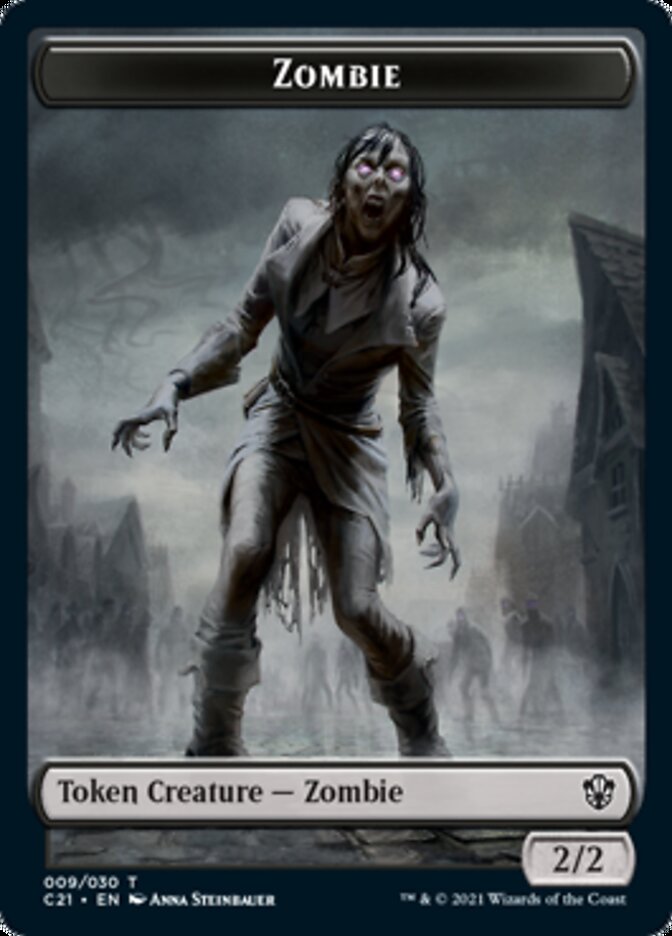 Zombie // Horror Double-Sided Token [Commander 2021 Tokens] - Magic: The Gathering - Card Brawlers | Quebec | Canada |