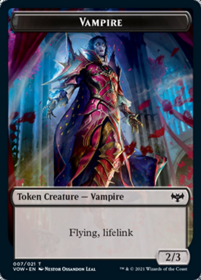 Human (001) // Vampire (007) Double-Sided Token [Innistrad: Crimson Vow Tokens] - Magic: The Gathering - Card Brawlers | Quebec | Canada |