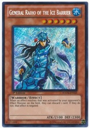 General Raiho of the Ice Barrier [HA04-EN025] Secret Rare - Yu-Gi-Oh! - Card Brawlers | Quebec | Canada |