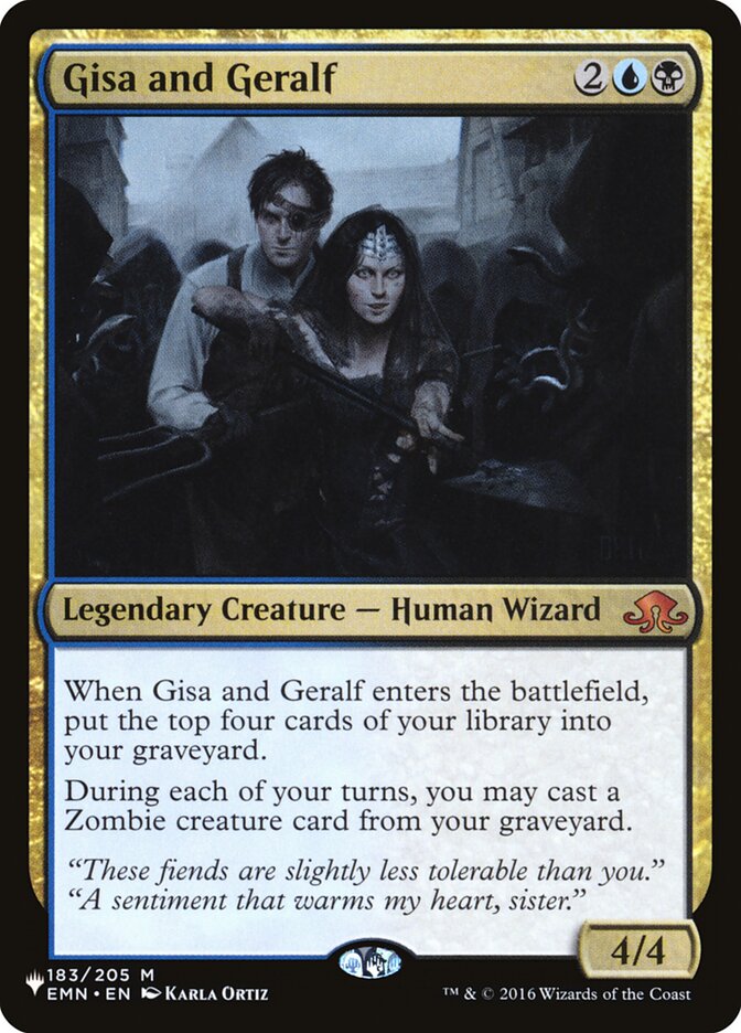 Gisa and Geralf [The List] - Magic: The Gathering - Card Brawlers | Quebec | Canada |