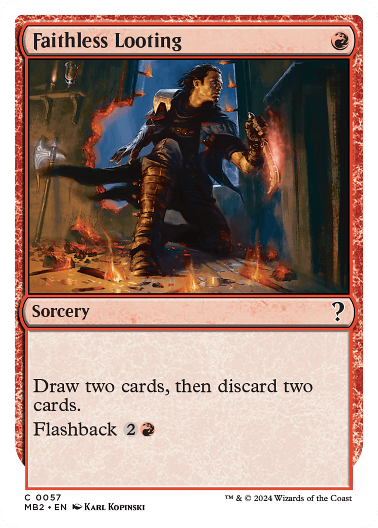 Faithless Looting (White Border) [Mystery Booster 2] - Magic: The Gathering - Card Brawlers | Quebec | Canada |