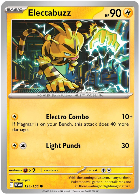 Electabuzz (125/165) [Scarlet & Violet 151] - Pokémon - Card Brawlers | Quebec | Canada |
