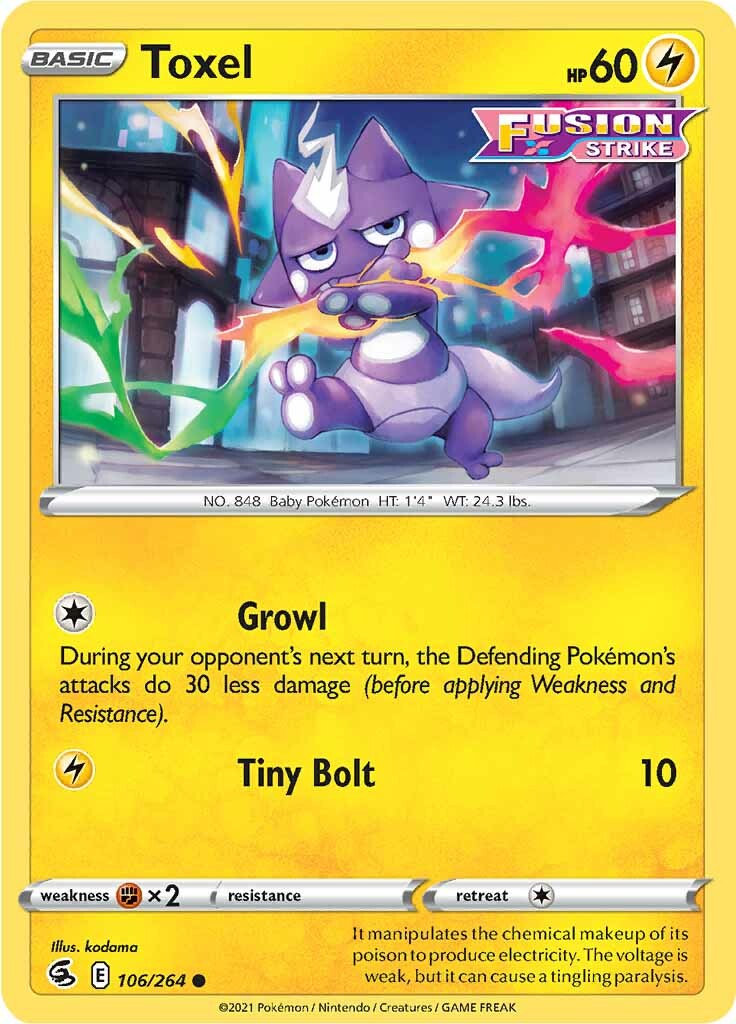 Toxel (106/264) [Sword & Shield: Fusion Strike] - Pokémon - Card Brawlers | Quebec | Canada |
