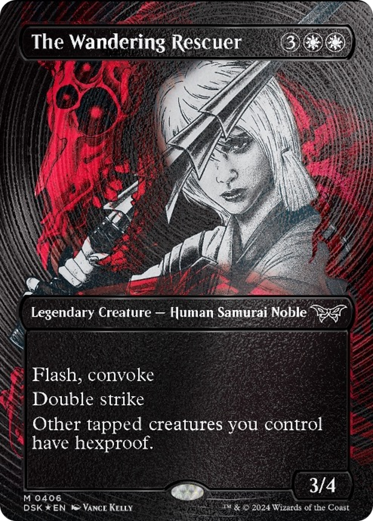 The Wandering Rescuer (Showcase) (Textured) [Duskmourn: House of Horror] - Magic: The Gathering - Card Brawlers | Quebec | Canada |