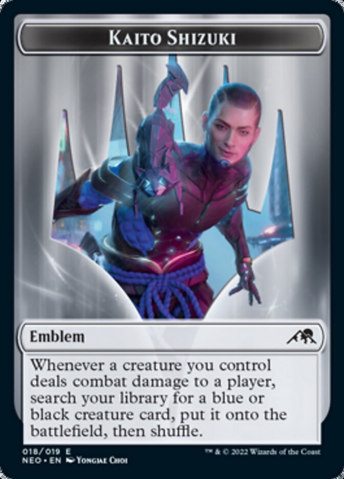 Spirit (002) // Kaito Shizuki Emblem Double-Sided Token [Kamigawa: Neon Dynasty Tokens] - Magic: The Gathering - Card Brawlers | Quebec | Canada |