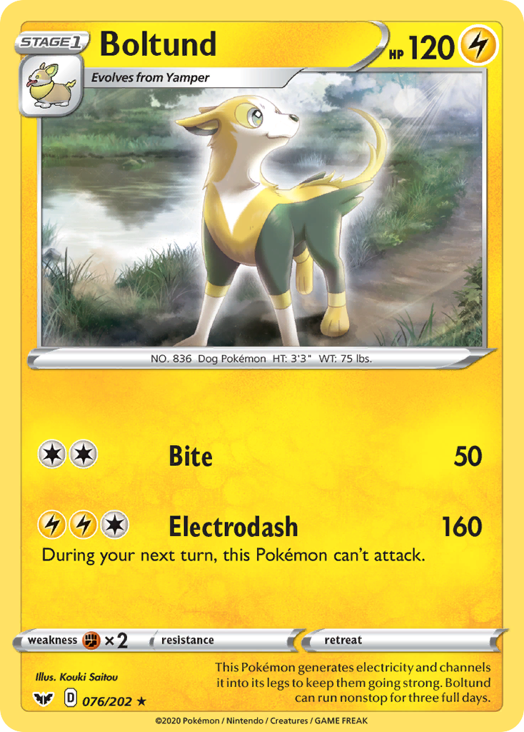Boltund (076/202) [Sword & Shield: Base Set] - Pokémon - Card Brawlers | Quebec | Canada |