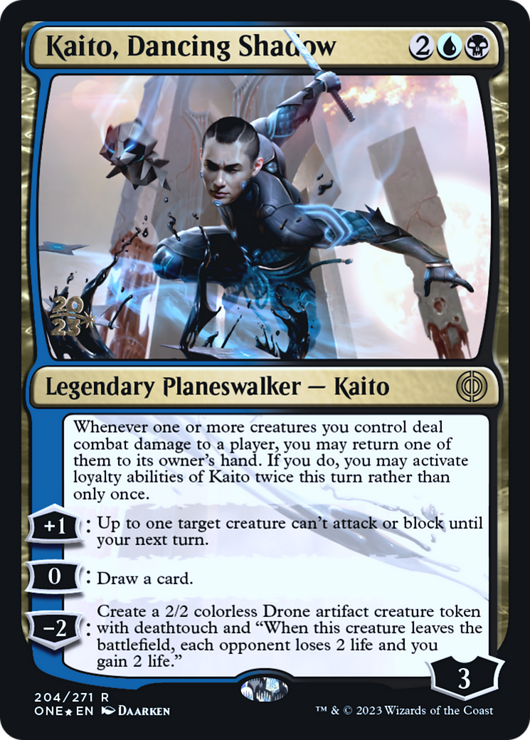 Kaito, Dancing Shadow [Phyrexia: All Will Be One Prerelease Promos] - Magic: The Gathering - Card Brawlers | Quebec | Canada |