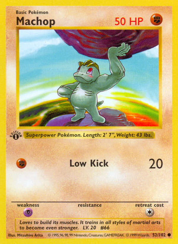 Machop (52/102) (Shadowless) [Base Set 1st Edition] - Pokémon - Card Brawlers | Quebec | Canada |