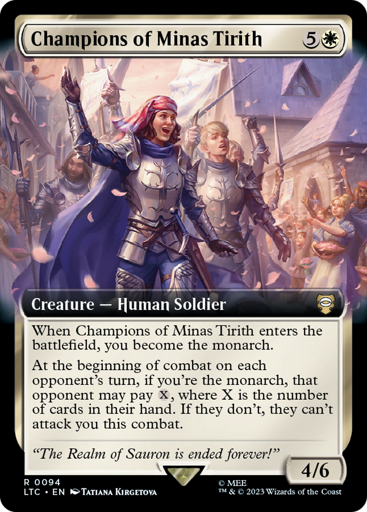 Champions of Minas Tirith (Extended Art) [The Lord of the Rings: Tales of Middle-Earth Commander] - Magic: The Gathering - Card Brawlers | Quebec | Canada |