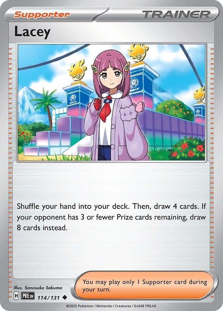 Lacey (114/131) [Scarlet & Violet: Prismatic Evolutions] - Pokémon - Card Brawlers | Quebec | Canada |