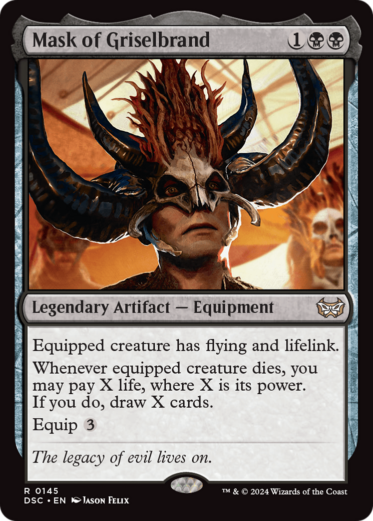 Mask of Griselbrand [Duskmourn: House of Horror Commander] - Magic: The Gathering - Card Brawlers | Quebec | Canada |