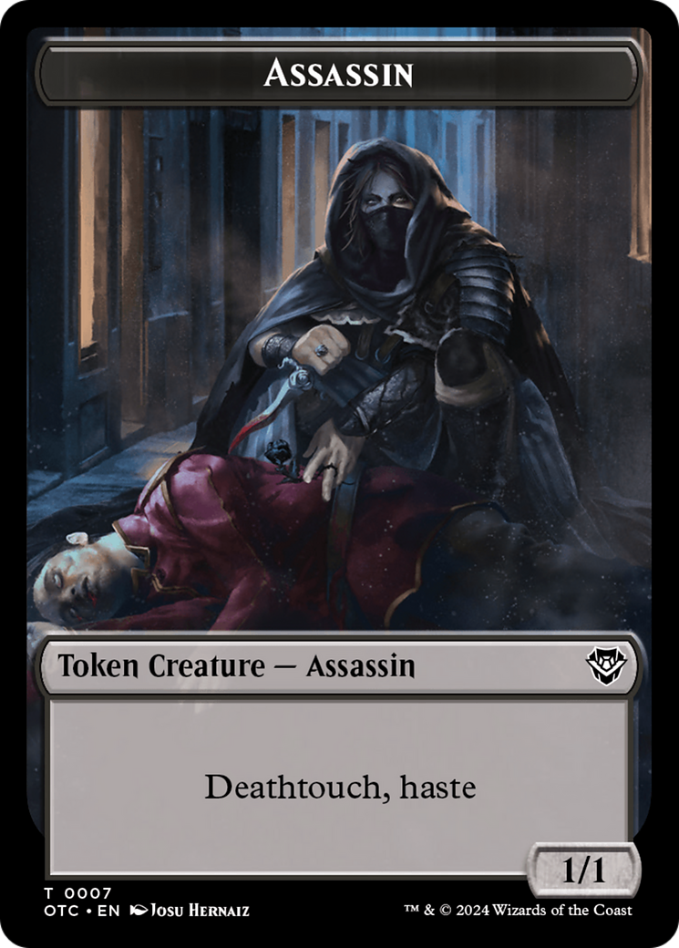 Assassin // Food Double-Sided Token [Outlaws of Thunder Junction Commander Tokens] - Magic: The Gathering - Card Brawlers | Quebec | Canada |