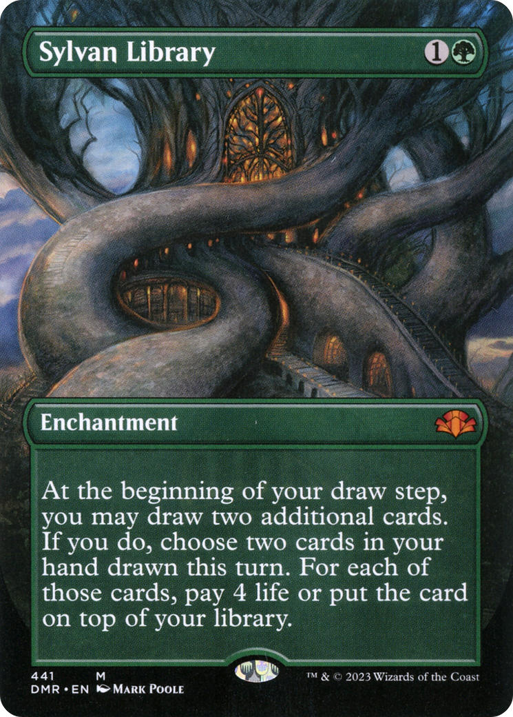 Sylvan Library (Borderless Alternate Art) [Dominaria Remastered] - Magic: The Gathering - Card Brawlers | Quebec | Canada |
