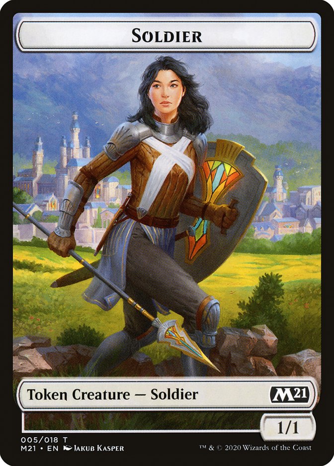 Construct // Soldier Double-Sided Token [Core Set 2021 Tokens] - Magic: The Gathering - Card Brawlers | Quebec | Canada |