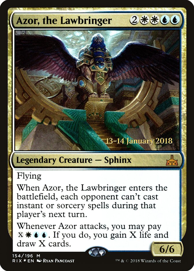 Azor, the Lawbringer [Rivals of Ixalan Prerelease Promos] - Magic: The Gathering - Card Brawlers | Quebec | Canada |