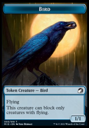 Wolf // Bird Double-Sided Token [Innistrad: Midnight Hunt Tokens] - Magic: The Gathering - Card Brawlers | Quebec | Canada |
