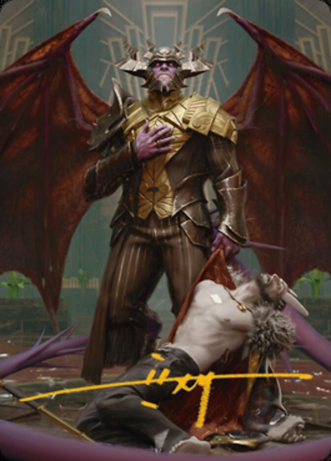 Ob Nixilis, the Adversary 1 Art Card (Gold-Stamped Signature) [Streets of New Capenna Art Series] - Magic: The Gathering - Card Brawlers | Quebec | Canada |