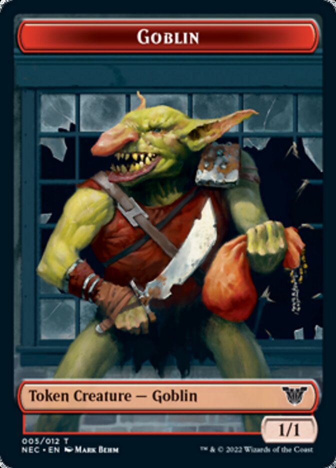 Smoke Blessing // Goblin Double-Sided Token [Kamigawa: Neon Dynasty Commander Tokens] - Magic: The Gathering - Card Brawlers | Quebec | Canada |