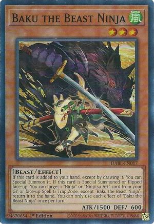Baku the Beast Ninja [DABL-EN017] Super Rare - Yu-Gi-Oh! - Card Brawlers | Quebec | Canada |