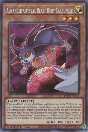 Advanced Crystal Beast Ruby Carbuncle [BLCR-EN010] Secret Rare - Yu-Gi-Oh! - Card Brawlers | Quebec | Canada |