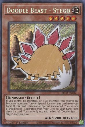 Doodle Beast - Stego [BLCR-EN032] Secret Rare - Yu-Gi-Oh! - Card Brawlers | Quebec | Canada |