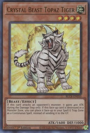 Crystal Beast Topaz Tiger [BLCR-EN050] Ultra Rare - Yu-Gi-Oh! - Card Brawlers | Quebec | Canada |