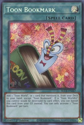 Toon Bookmark [BLCR-EN067] Secret Rare - Yu-Gi-Oh! - Card Brawlers | Quebec | Canada |