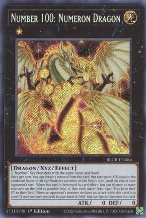 Number 100: Numeron Dragon [BLCR-EN084] Secret Rare - Yu-Gi-Oh! - Card Brawlers | Quebec | Canada |