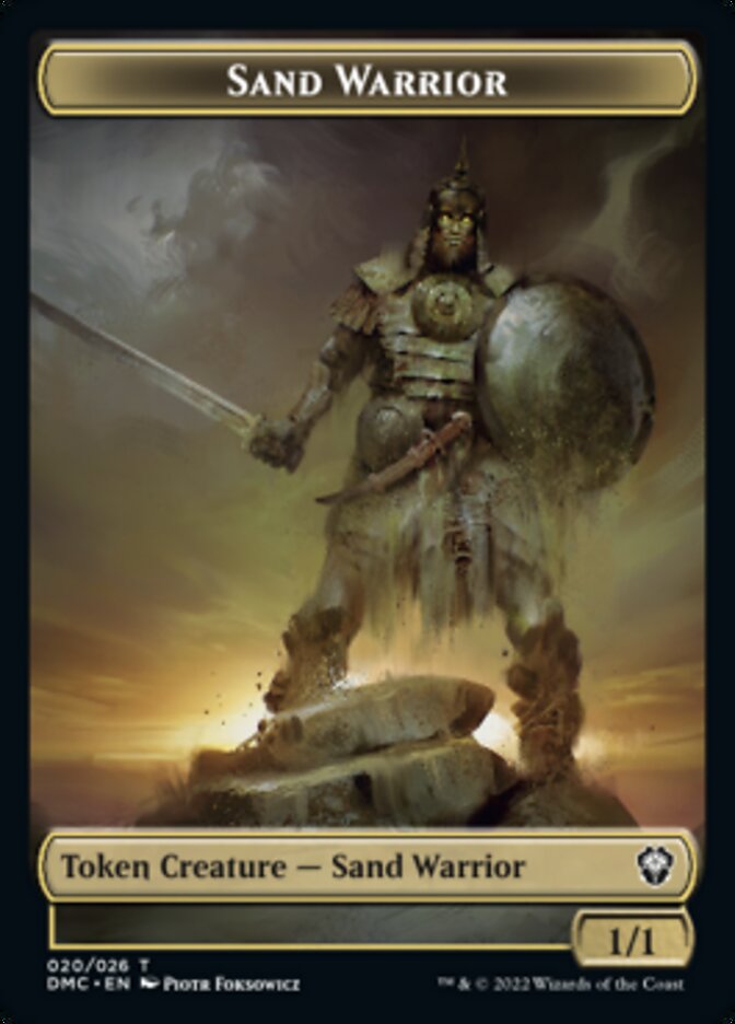 Sand Warrior Token [Dominaria United Commander Tokens] - Magic: The Gathering - Card Brawlers | Quebec | Canada |