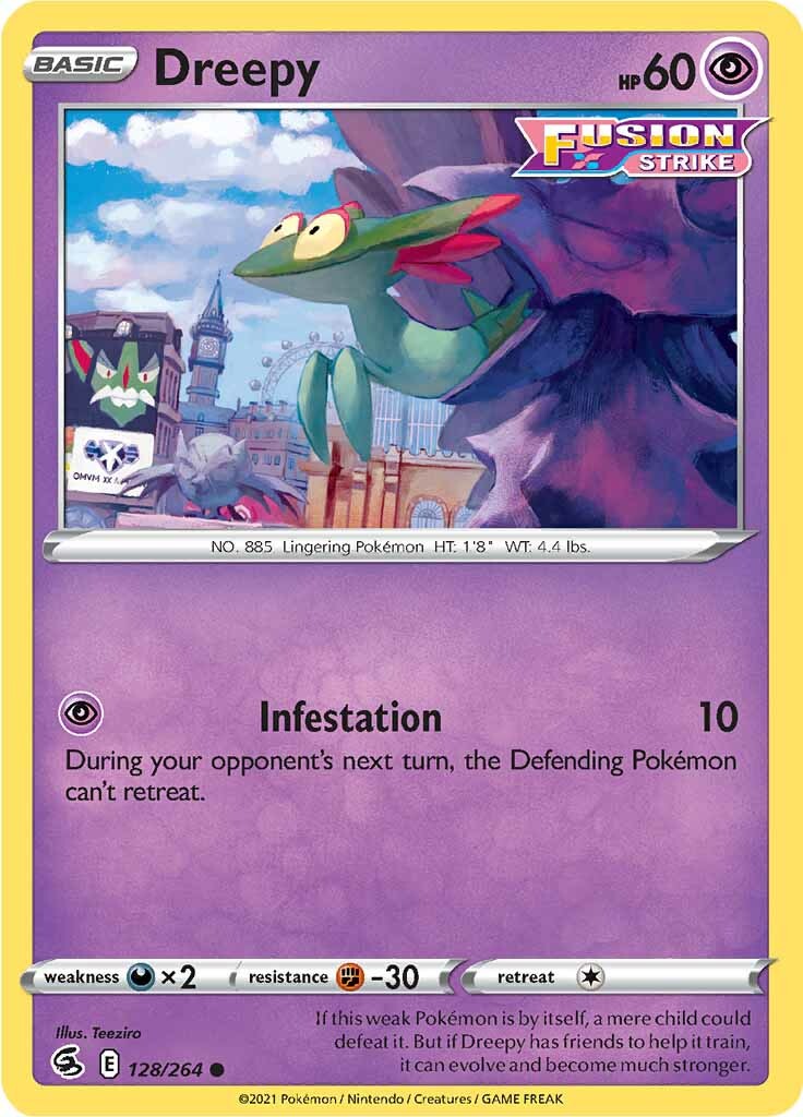 Dreepy (128/264) [Sword & Shield: Fusion Strike] - Pokémon - Card Brawlers | Quebec | Canada |