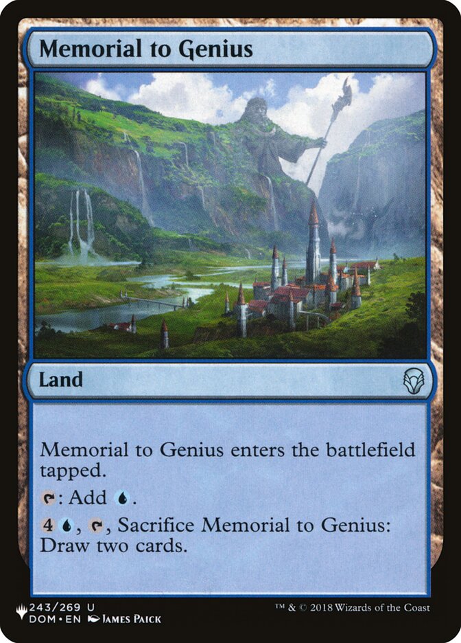 Memorial to Genius [The List] - Magic: The Gathering - Card Brawlers | Quebec | Canada |
