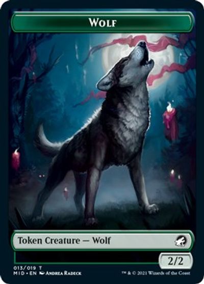 Rhino // Wolf Double-Sided Token [Innistrad: Midnight Hunt Commander Tokens] - Magic: The Gathering - Card Brawlers | Quebec | Canada |