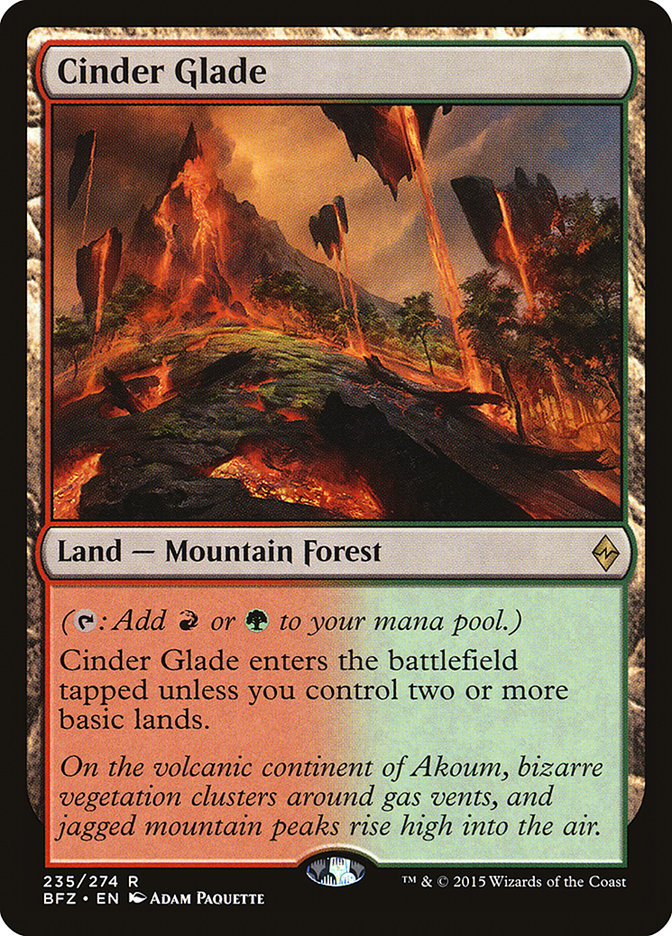 Cinder Glade [Battle for Zendikar] - Magic: The Gathering - Card Brawlers | Quebec | Canada |
