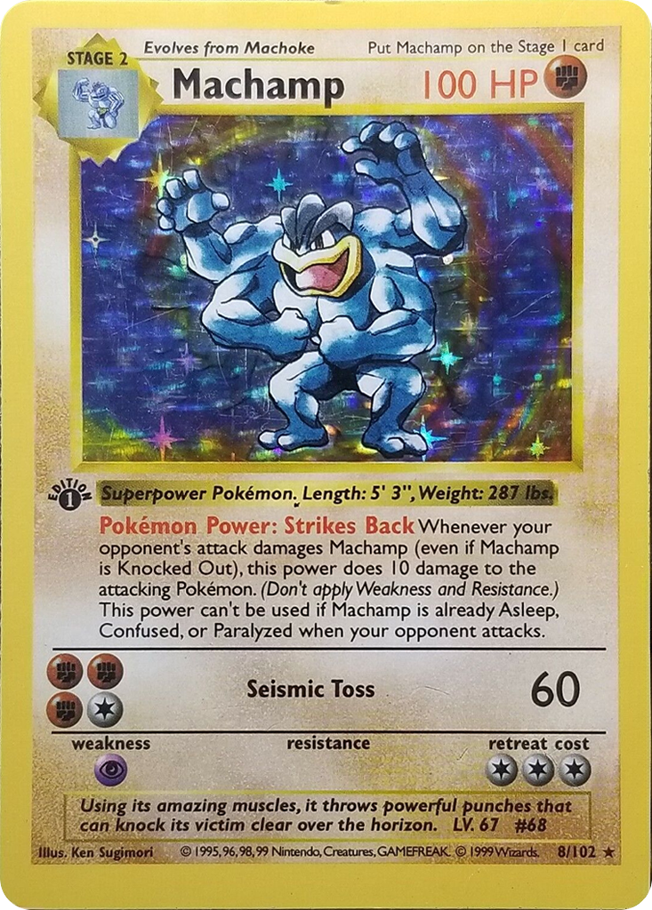 Machamp (8/102) (Shadowless) [Base Set 1st Edition] - Pokémon - Card Brawlers | Quebec | Canada |