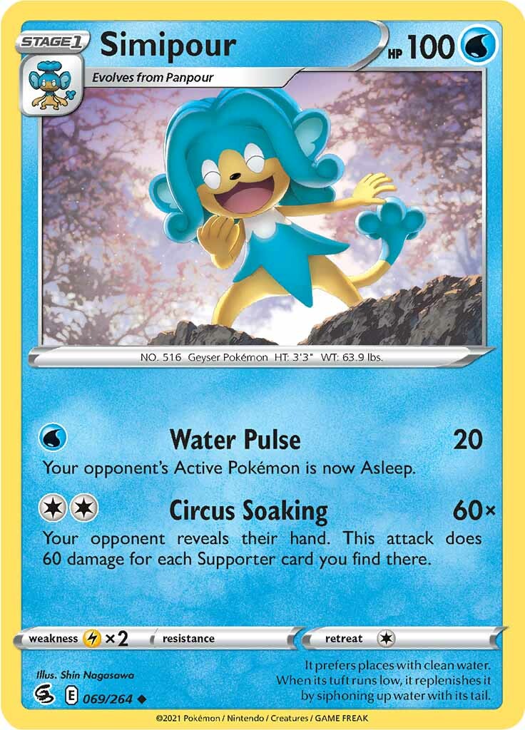 Simipour (069/264) [Sword & Shield: Fusion Strike] - Pokémon - Card Brawlers | Quebec | Canada |