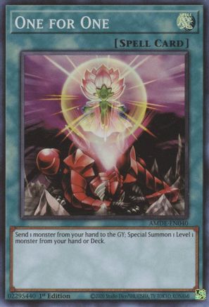 One for One [AMDE-EN040] Super Rare - Yu-Gi-Oh! - Card Brawlers | Quebec | Canada |