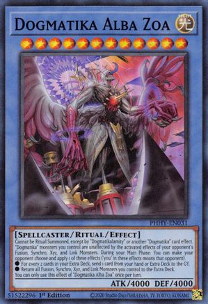 Dogmatika Alba Zoa [PHHY-EN031] Super Rare - Yu-Gi-Oh! - Card Brawlers | Quebec | Canada |