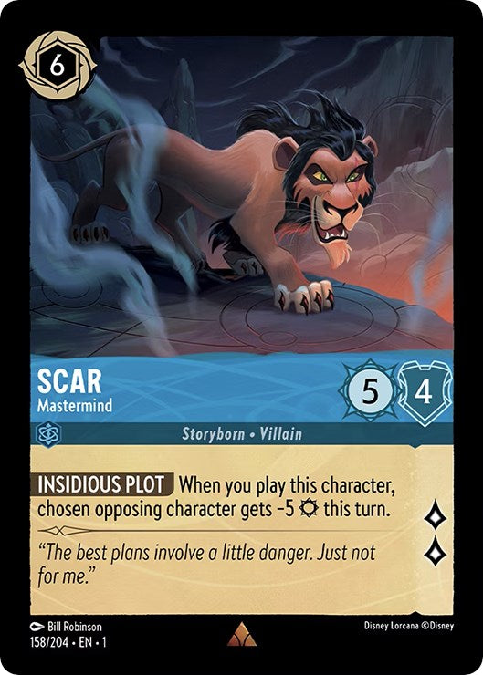 Scar - Mastermind (158/204) [The First Chapter] - Disney - Card Brawlers | Quebec | Canada |