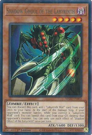 Shadow Ghoul of the Labyrinth [MAZE-EN002] Rare - Yu-Gi-Oh! - Card Brawlers | Quebec | Canada |