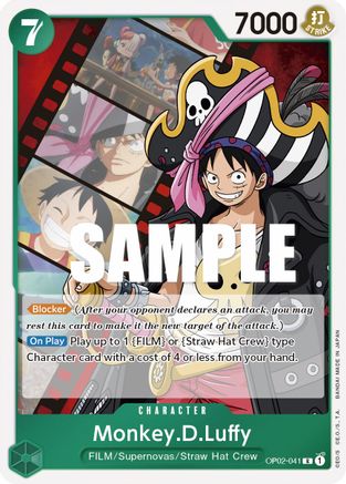 Monkey.D.Luffy (041) (OP02-041) - Paramount War Foil