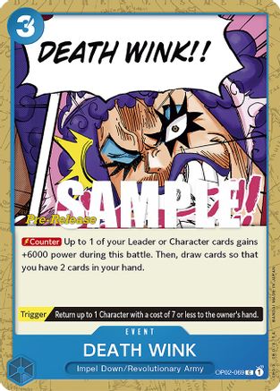 DEATH WINK (OP02-069) - Paramount War Pre-Release Cards