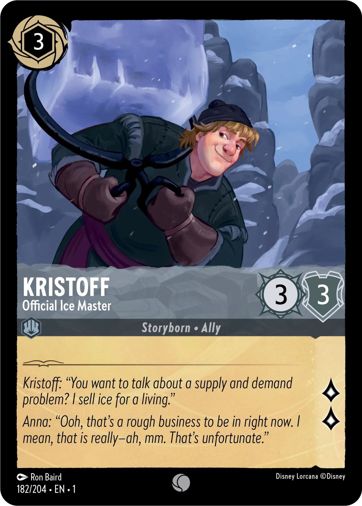 Kristoff - Official Ice Master (182/204) [The First Chapter] - Disney - Card Brawlers | Quebec | Canada |