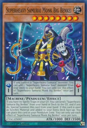 Superheavy Samurai Monk Big Benkei [CYAC-EN007] Common - Yu-Gi-Oh! - Card Brawlers | Quebec | Canada |